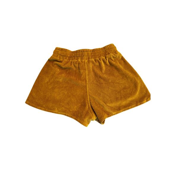 SEZANE Mini Shorts in XS Mustard Gold Pocketed Mid Rise - Picture 2 of 4
